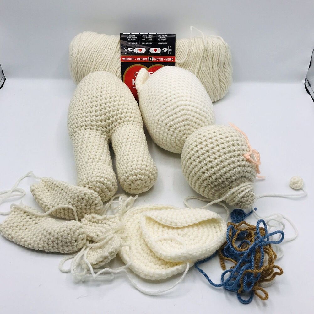 Red Heart Yarn With Abandoned Crochet Project